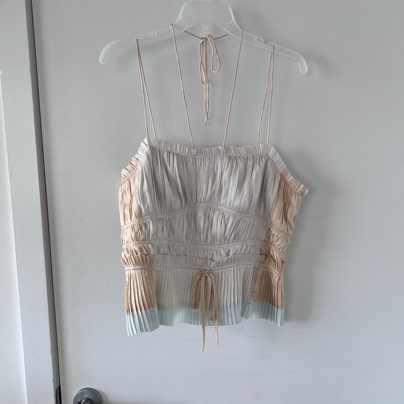 NWT Ulla Johnson Calista Peplum Tank in Opal - Picture 5 of 13